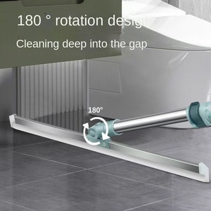 <span class=keywords><strong>Balai</strong></span> rétractable grattoir de sol domestique pour cuisine toilette emballage manuel tête de Chenille panier en plastique vadrouille en Silicone magique - Product Image 2