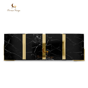 Luxury Customized High End Modern Stainless Steel Dining Room Glod <b>Black</b> Sideboard <b>Cabinet</b> Living Buffet <b>Cabinets</b> - Product Image 4