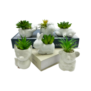 Mini Vert En Céramique En <span class=keywords><strong>Pot</strong></span> Artificielle Succulente Herbe PE Faux Matériel pour Ornements De Jardin Intérieur Mariages Argile <span class=keywords><strong>Pot</strong></span> De Fleur - Product Image 4