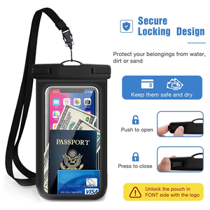 Tenchen Chất Lượng Cao Không Thấm Nước Túi PVC Điện Thoại Di Động Trường Hợp Rõ Ràng Pouch Phổ Dây Buộc Không Thấm Nước Điện Thoại Di Động Túi - Product Image 3