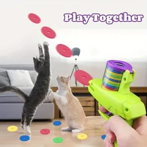 Zenidoo L-448 Pistola de Juguete Interactiva Moderna de Plástico con 15 Discos de Espuma - Divertida Pistola de Repollo para Gatos y Perros con Diseño de Dibujos Animados para Caza y Persecución - Product Image 6