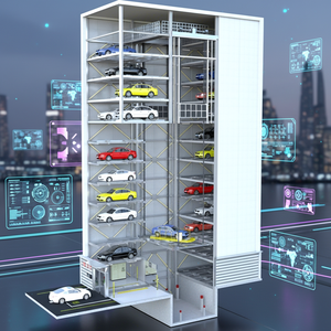 Sistema de Estacionamiento Automático Vertical de Alta Inteligencia, Equipo de Movimiento de Vehículos de Doble Nivel, Multinivel, Hecho de Acero - Product Image 1