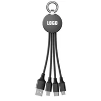أطقم هدايا مخصصة 3 في 1 سلسلة المفاتيح USB كابل شحن مع USB C المصغّر USB و USB ل فون إكسسوارات دائمة الاستخدام و أجزاء