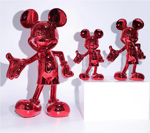 Vente en gros de sculptures d'art <span class=keywords><strong>pop</strong></span>, statue de souris, <span class=keywords><strong>Mickey</strong></span> <span class=keywords><strong>Mouse</strong></span>, sculpture de dessin animé plaquée, résine électro-plaquée pour la décoration intérieure - Product Image 3