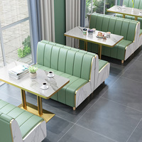 Usine directement vendre canapé sièges cabine Restaurant meubles tissu canapé café café Table à manger et ensembles de chaises