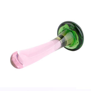 Tapón Anal de Vidrio en Forma de Hongo Rosa para Adultos - Product Image 1