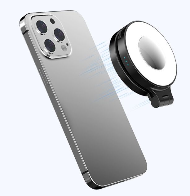 Hongdak Magnetic Ring Fill Light Three Color Temperature Mobile Phone Photo Live Broadcast Soft Light Beauty Vlog Lighting