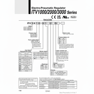SMC Pneumatics ITV2030-212CS5 Régulateur électro-pneumatique Équipement électrique - Product Image 1