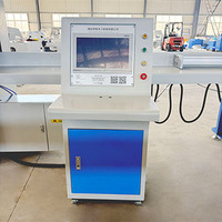 Scie à onglets CNC 20-160 degrés pour charpentes en bois, machine à commande PLC avec unité de fraisage pour ossatures en bois