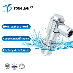 TT série F vente en gros 2 3 4 6 <span class=keywords><strong>8</strong></span> 12 24 32 64 broches 0F 1F 2F 3F mâle femelle Push Pull 90 degrés coude connecteur circulaire - Product Image 2