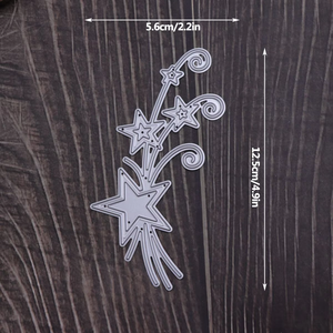 Troqueles de acero al carbono de encaje de estrella, molde de corte para álbum de recortes, fabricación de tarjetas de papel DIY, troqueles de corte de saludos, nueva oferta - Product Image 5