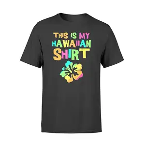 하와이안 맨 코튼 티셔츠 열대 식물 프린트 탑 레저 통기성 남성용 티셔츠 드롭 배송 스포츠 티셔츠 맞춤형 티셔츠