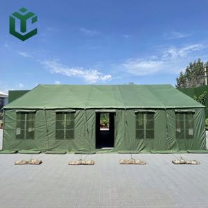 Chenya CY092 Outdoor Camping <b>Canvas</b> <b>Frame</b> Large Four-Season Double Layer Camouflage Portable Tent Two Bedrooms Living Room - Product Image 5