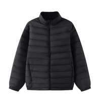 Veste en duvet pour homme à col montant, légère et chaude, trois couleurs classiques, logo personnalisable, design de motif