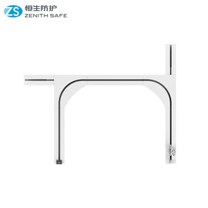 Curtain <b>Track</b> YL-50 Aluminum Alloy Curved Corner Joint Hidden Guide Rail for Hospital Infusion Wards - Product Image 2