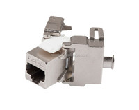 Conector Keystone RJ45 Cat6a FTP blindado de 180 grados sin herramientas, Krone IDC, 500MHz, CE RoHS, para placa de pared, panel de conexiones e información