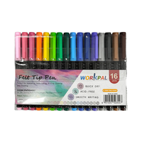Promotionnel pas cher dessin marqueur stylo 16 couleurs feutre stylo aquarelle stylo ensemble fournitures de papeterie