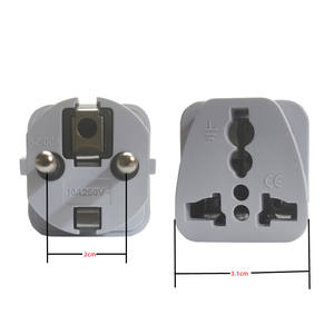 Enchufe DE LA UE a EE. UU. Reino Unido Adaptador de enchufe de alimentación universal, Corea del Sur Israel <span class=keywords><strong>Brasil</strong></span> Cargador convertidor de enchufe de viaje, adaptador de EE. UU. A la UE - Product Image 6