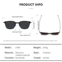 Lunettes de soleil LYNX Fashion Ultra Luxe Lunettes de soleil carrées pour hommes UV400 polarisées Nouveau modèle de conception d'usine