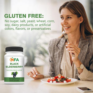 El suplemento de fruta de saúco al por mayor apoya la función inmune saludable y ayuda a proteger las cápsulas de saúco del sistema nervioso - Product Image 4