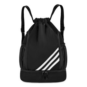 Drawstring <b>Backpack</b> With Zipper Compartment Waterproof Outdoor Sports Bag Unisex Large Capacity Lightweight Multifunctional - Product Image 5