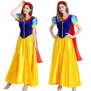 Disfraz de Blancanieves para mujer con capa, talla grande, disfraz de cosplay para Halloween, traje para actuación en escenario, tallas S a 4XL - Product Image 1