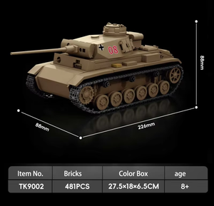 ชุดตัวต่อรถถังขนาดกลาง TK9002 รุ่น Sd Kfz 141 Panzer III ของเยอรมันใน<span class=keywords><strong>สงครามโลกครั้งที่</strong></span> 2 ขนาด 1:35 ของสะสมทางการทหารสำหรับผู้ใหญ่ที่ชื่นชอบงานอดิเรก - Product Image 2