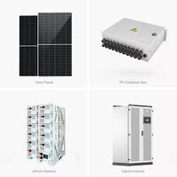 Kit de batterie lithium hybride triphasé DEYE monté sur rack, complet, 20 kW, 50 kW, 100 kW, système solaire hybride connecté au réseau