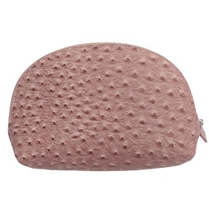 Multi Functional 2 In 1 Ostrich PU Makeup Bag Lightweight <b>Shell</b> Cosmetic Bag Handheld Travel Wash Bag For Girls - Product Image 5
