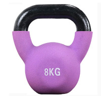 Kettlebell en fonte de haute qualité, durable, antidérapant, recouvert de caoutchouc, pour musculation, entraînement de force, coloré, finition mate