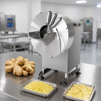 Hoge snelheid snijmachine gemberflakes commerciële gembersnijder groentesnijder gemberchips machine