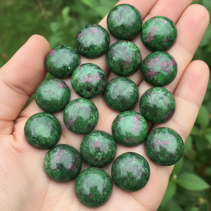 Suministros al por mayor para la fabricación <span class=keywords><strong>de</strong></span> joyas: <span class=keywords><strong>Disco</strong></span> <span class=keywords><strong>de</strong></span> Rubí Zoisita, Bola <span class=keywords><strong>de</strong></span> Cuarzo <span class=keywords><strong>de</strong></span> <span class=keywords><strong>Cristal</strong></span> para Sanación Espiritual, Artesanías Folclóricas para Decoración del Hogar - Product Image 3