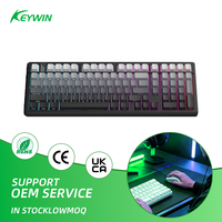 Clavier mécanique Keywin K98 personnalisé avec logo gravé au laser, trois modes, RGB, gravure latérale, échangeable à chaud, pour jeux sur ordinateur portable