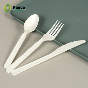 Kits de couverts jetables en plastique, cuillère, fourchette, couteau, plastique transparent emballé, PLA, vente en gros, ensembles de couverts biodégradables - Product Image 1