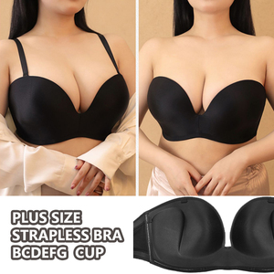 <span class=keywords><strong>Soutien</strong></span>-gorge sans bretelles pour femmes, grande tasse, sans armature, Push Up, confort, grande taille, Support 95Fcup, aisselles invisibles, <span class=keywords><strong>minimiseur</strong></span> de lissage - Product Image 2