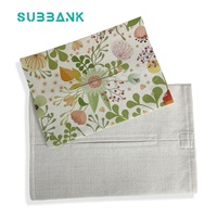 Housse de boîte à mouchoirs en lin pour sublimation Subbank – Étui vierge imprimable pour logo, idéal pour transfert thermique et décoration (vente en gros)
