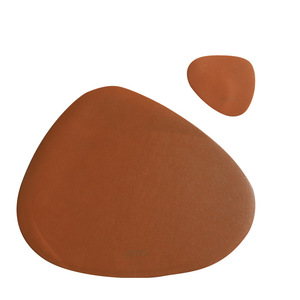 Leather Placemat Irregular Shape Solid Color Modern Design Heat Insulation Dining <b>Mat</b> <b>Large</b> Brown White Black - Product Image 4