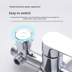 Ensemble <span class=keywords><strong>de</strong></span> <span class=keywords><strong>douche</strong></span> mural moderne et minimaliste à poignée unique <span class=keywords><strong>pour</strong></span> salle <span class=keywords><strong>de</strong></span> bain et villa - Product Image 5