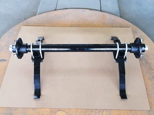 Nouvel essieu de <span class=keywords><strong>remorque</strong></span> de remplacement/<span class=keywords><strong>réparation</strong></span> 3500 lb avec kit de suspension, ressorts à lames, support de suspension, boulon en U, moyeu 5x4.5 - Product Image 6