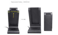 Écran numérique portable de table unique FYD-898 en forme de L, application WeADS, restaurant, bar, écran LCD intelligent Android, WiFi, surveillance à distance, CMS