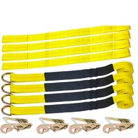 Sangles de fixation pour panier de voiture, remorque, roue, sangle à cliquet avec crochets plats