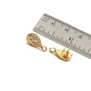 กระดุมหลังรูปลูกแพร์ชุบทองทองเหลืองสำหรับทำต่างหู DIY งานฝีมือ5คู่ El joyero ใน; 27243 A-13101 - Product Image 2