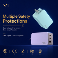 Chargeur PD super rapide 100W, adaptateur secteur USB-A de type C GaN, chargeur PD3.0 PPS pour téléphone Android, ordinateur portable HP, tablette