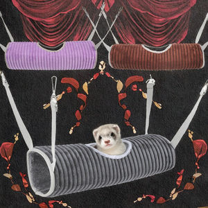 Alla moda morbido e caldo modello solido gabbia per uccelli lavabile criceto nido amaca biancheria da letto e Tunnel giocattolo per criceti e ratti - Product Image 2