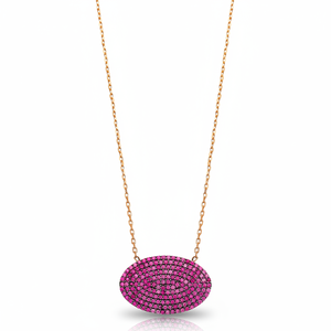 Rubí circón piedra diseño ovalado encanto colgante turco hecho a mano al por mayor 925 joyería de plata esterlina - Product Image 2