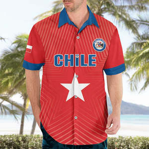 <span class=keywords><strong>Camiseta</strong></span> Hawaiana de Fútbol Estilo Estrella de <span class=keywords><strong>Chile</strong></span> Personalizada 2026, <span class=keywords><strong>Camiseta</strong></span> de Manga Corta Personalizada para el Día de la Independencia de <span class=keywords><strong>Chile</strong></span> - Product Image 1