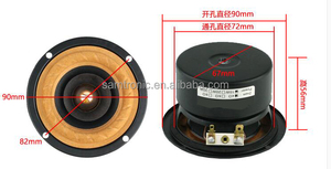 Samtronic 1件/批顶端4英寸全范围扬声器高音单元套装铝子弹<span class=keywords><strong>2</strong></span>层纸锥DIY家庭影院 - Product Image 5