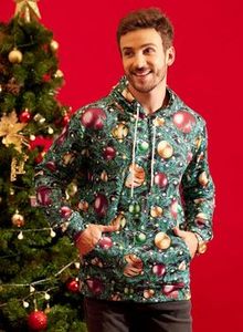 Fitspi personnalisé unisexe sweat à capuche de noël sweat pull 3D imprimé à manches longues hommes en gros livraison directe - Product Image 2