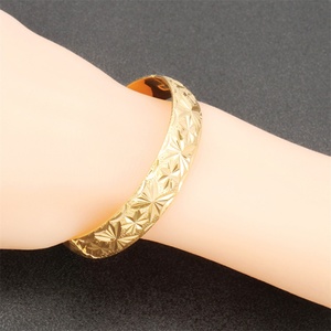 Pulseras de Oro Laminado 18K/24K Estilo Árabe de Dubái en Oferta, Brazaletes de Latón, Joyería de Moda, Brazaletes Chapados en Oro Indio para Mujer - Product Image 6
