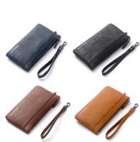 Baellerry dompet tangan pria, tas koin kulit kasual modis